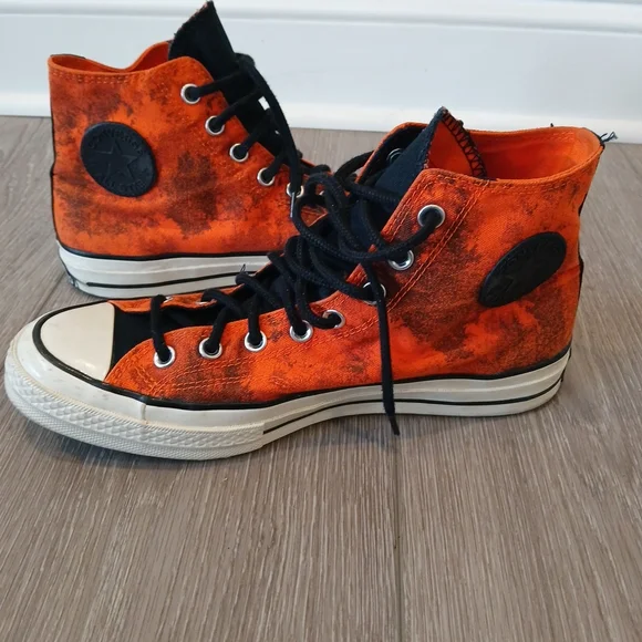 Converse Men's 9.5 Chuck 70 Gore-Tex GTX Orange Waterproof High Top Sneakers EUC - Picture 3 of 10